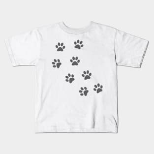 Animal footprint - gray. Kids T-Shirt